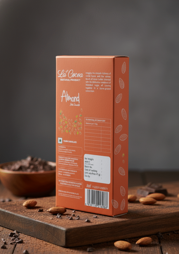 almond_back ALMOND SIGNATURE: with 71% Bean-to-Bar Dark Chocolate