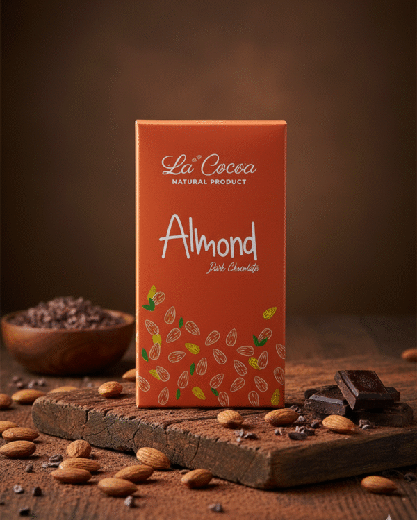 almond_front ALMOND SIGNATURE: with 71% Bean-to-Bar Dark Chocolate