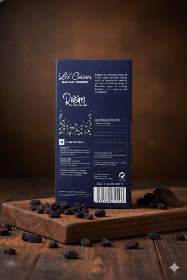 RAISIN ROYALE : With 71% Bean-To-Bar Dark Chocolate